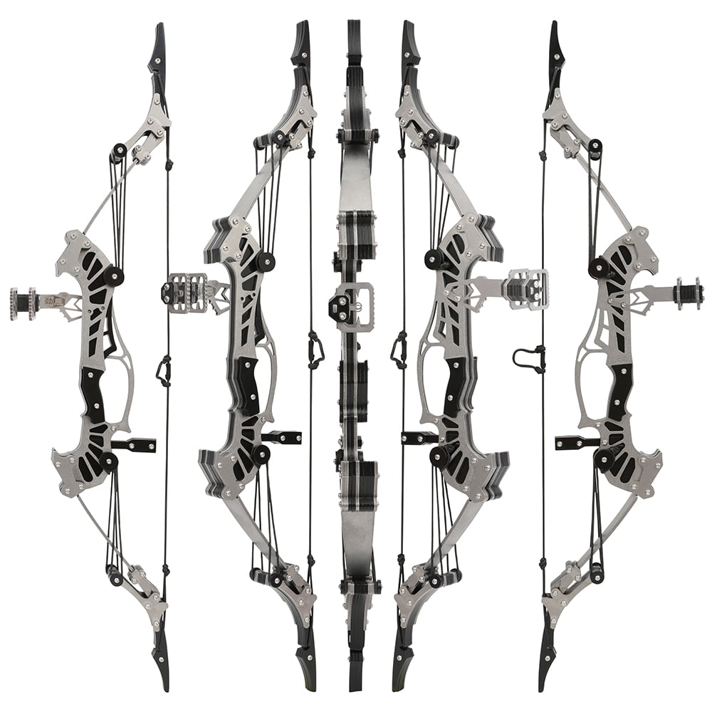 Falcon Mini Compound Bow, 16 lbs Draw Weight, Stainless Steel & Carbon Fiber, 41.8cm Compact Hunting Bow, 40-50m Range, Lever Principle, Mechanical Sight, D-Loop, Standard & Play Versions