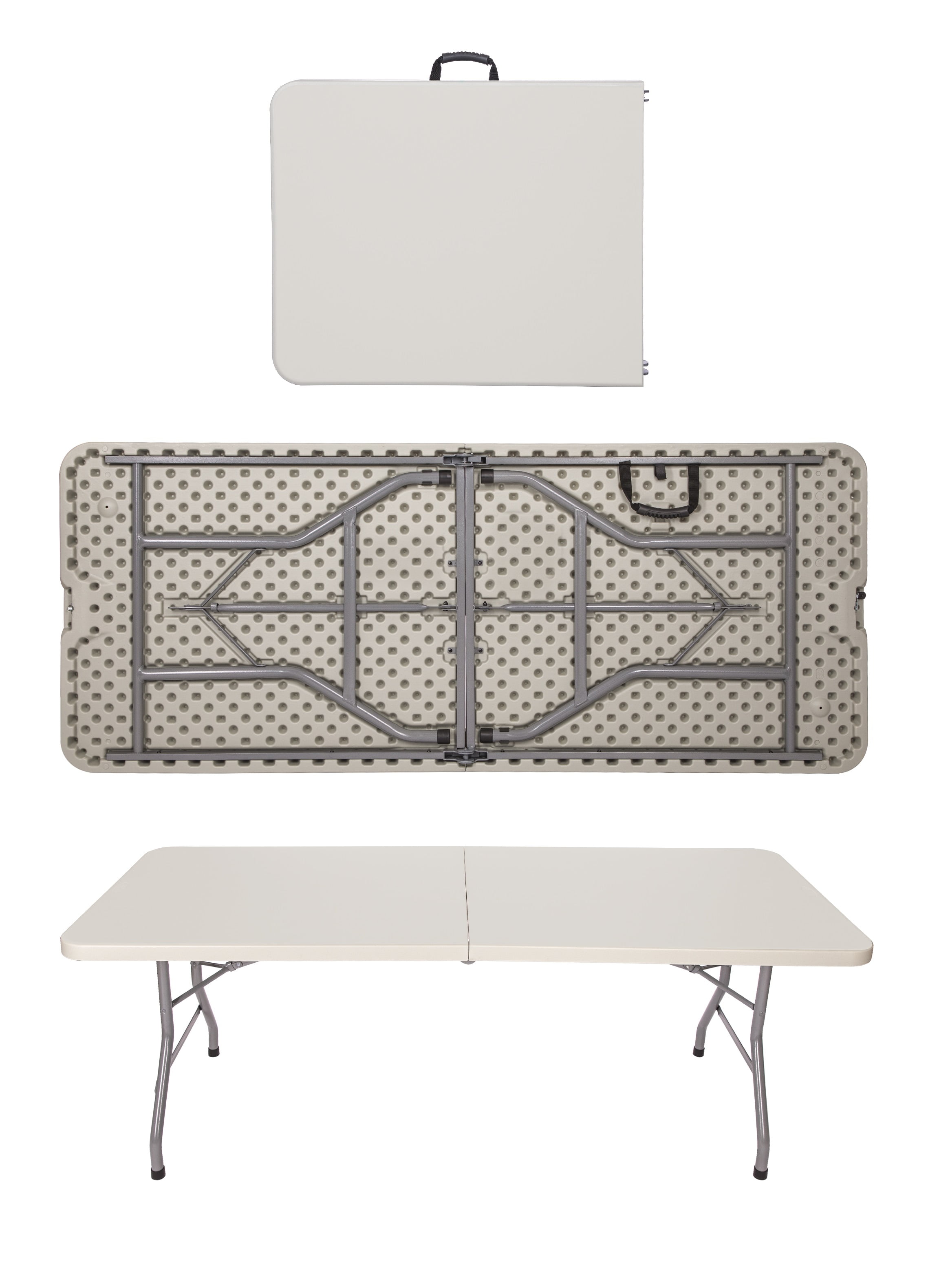 Hampden Furnishings Baldwin Collection Fold-In-Half Table 30" x 72" Plastic/Steel, Grey