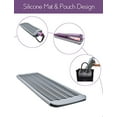 thumbnail image 3 of Professional Silicone Heat Resistant Mat Pouch for Hair Straightener, Curling Iron and Flat Iron, Portable Travel Mat and Cover for Hair Styling Tools, Grey, 3 of 18