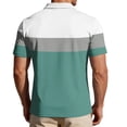 thumbnail image 5 of Uwinwear Men's Polo Shirts Striped printed Short Sleeve Casual Polo Shirts Slim Fit Golf Shirts Big and Tall Summer Outdoor Lightweight Tops,Green,S, 5 of 6