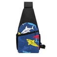 thumbnail image 6 of Wukai Cartoon Shark Versatile Chest Bag with Adjustable Strap and Multiple Pockets for Daily Use, Outdoor Sports, Shopping, and Excursions, 6 of 6
