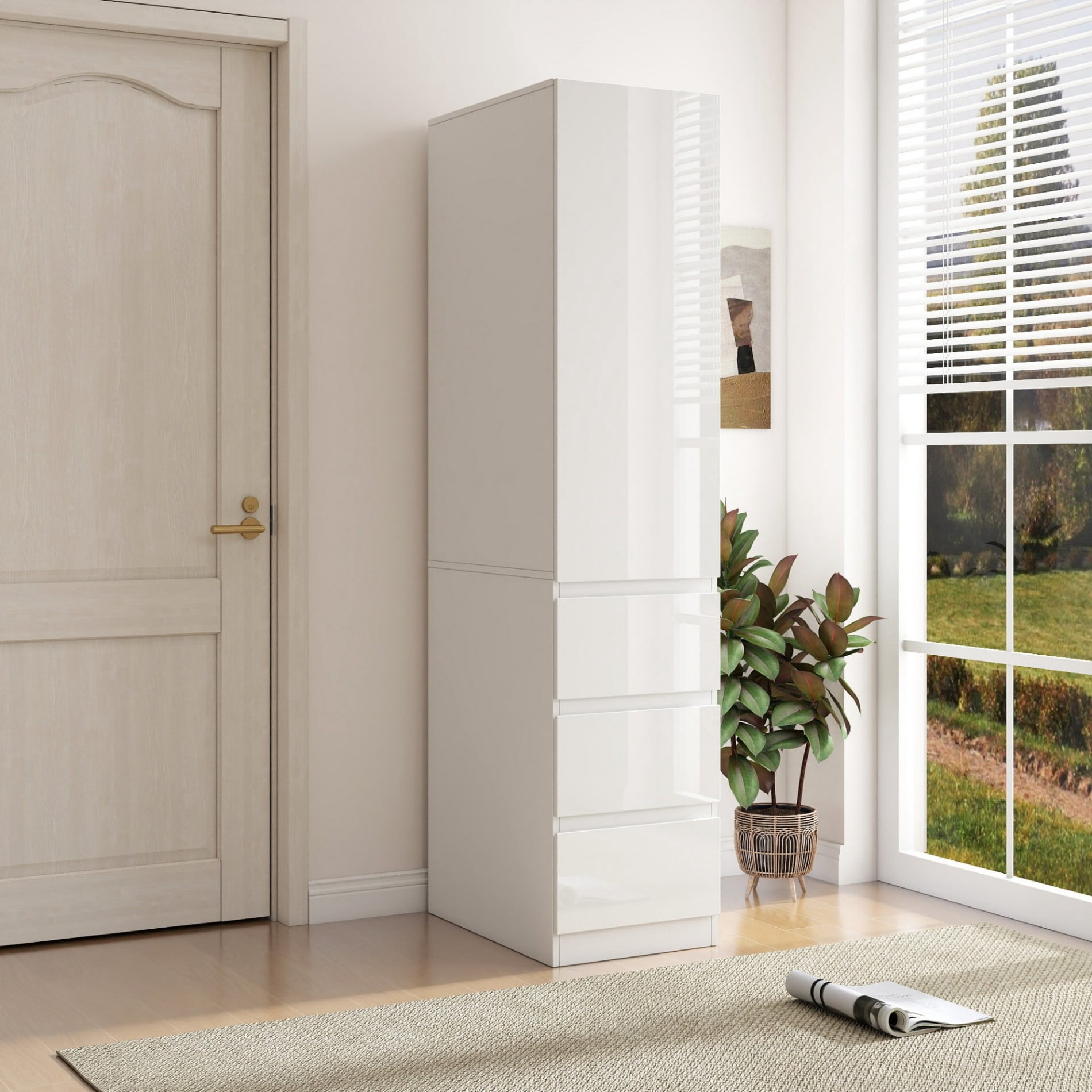Kitchen Pantry Cabinet with Doors, Drawers and Shelves, 70.8" Tall Freestanding Storage Cabinet with Door Shelves, Large Pantry Cupboard for Kitchen, Dining Room, Living Room, White