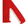 thumbnail image 4 of Tommy Hilfiger CLASSIC RED Big Kids Girls' Velour Raglan Hoodie, XL (16), 4 of 7
