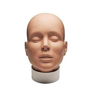 Reusable Makeup Practice Face Realistic Flexible Mannequin Head 5D Silicone for Cosmetology Permanent Makeup Artists Beginners Salon Home, Size