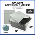 thumbnail image 5 of EcoSwift Brand Premium Poly Bubble Shipping Bag Self-Seal Mailer, 8.5 in. x 11 in. (Size 2), Solid Gray, 5-Pack, 5 of 8