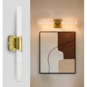 Gold Battery Operated Wall Sconce Wireless Wall Light for Picture