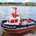 thumbnail image 2 of Barco de control remoto, barco de control remoto 1:72 para piscina y lago, remolcador de control remoto de 2,4 GHz para adultos y niños, juguete acuático de verano al aire libre, regalo de cumpleaños, 2 of 8