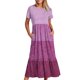 thumbnail image 2 of Vestido de Manga Corta para Mujeres Vestido de Verano de Cuello Redondo Impreso, Poliéster de Tamaño Verdadero Diario Y Vestido de Fiesta, 2 of 5