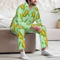 thumbnail image 7 of Naloa Corn 7 Men’s Pajamas Set - Long Sleeve Button Down Sleep Shirt and Pajama Bottoms Sleepwear Set-X-Large, 7 of 7