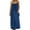 Navy, variant on Letdown Women's Backless Cami Lounge Dress - Solid Color Sleeveless Sundress with Adjustable Back Tie | Casual Housewear & Beachwear (Beige,L)