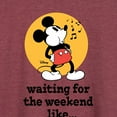 thumbnail image 3 of Disney - Mickey & Friends - Waiting for the Weekend Like - Women's Lightweight French Terry Long Sleeve Shirt, 3 of 5