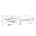 thumbnail image 4 of Super Comfort Oversized Modular Velvet Sectional Sofa Couch with Movable Ottoman,Corner Sectional with Bolstered Armrests, Deep Seat Cloud Couch, Convertible L Shaped Couch for Living Room, 4 of 14