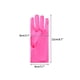 thumbnail image 2 of INSPIRAR ELEGANTE Guantes de dedos completos de satén de color sólido de longitud de muñeca para mujeres Rosa fuerte Talla única, 2 of 6