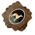 thumbnail image 2 of Carolines Treasures SS8492FC Starry Night Whippet Foam Coaster Set of 4 3 1/2 x 3 1/2 multicolor, 2 of 3