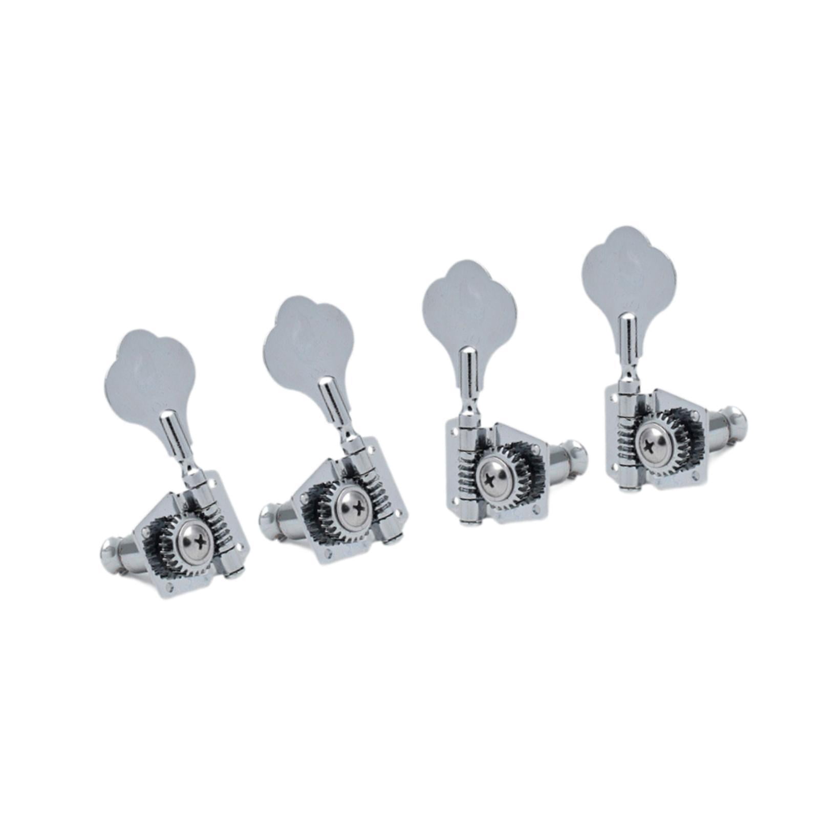 LeeQinersw 4 Pieces Electric Bass Tuning Pegs Machine Heads Professional Replacement Sturdy argent