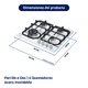 thumbnail image 3 of Parrilla A Gas 4 Quemadores Empotrable Naesi Acero Inoxidable AN114, 3 of 8