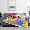 thumbnail image 3 of Manta ligera con estampado de princesas de Disney para sala de estar, dormitorio, habitación de niños, manta cálida, regalo de Navidad, 3 of 5