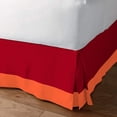thumbnail image 2 of D.N.G. BEDDINGS 1 Piece Split Corner Two Tone Tailored Bed Skirt, Olympic Queen Size 6 Inch Deep Pocket, 800 Thread Count, 100% Egyptian Cotton, Solid Red/Orange Color., 2 of 3