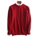 thumbnail image 5 of Suéter de cuello redondo de punto de otoño e invierno para hombre, camisa base gruesa y holgada de talla grande, jersey de cuello en V para hombre, manga larga, 5 of 6