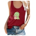 thumbnail image 2 of SMihono Hauts pour Femmes Débardeur pour Femmes Femme Été Imprimé Col Rond Sans Manches T-shirt Décontracté Haut Débardeur Débardeurs pour Femmes Hauts d'Été pour Femmes, 2 of 4