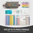 thumbnail image 6 of ZIPIT: Lenny Pencil Case - Grey & Doodles - Large Storage Capacity Zipper Pouch, Makeup-Stationery Bag, School, Washable Polyester, Kids-Teens-Adults, 6 of 10