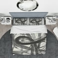thumbnail image 3 of Designart 'Black and White Minimalistic Painting' Geometric Duvet Cover Set, 3 of 4