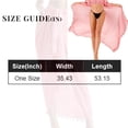 thumbnail image 3 of Sarong Cover Up Womens Beach Cover Up Bikini Bathing Suit Swimsuit Swimwear Coverup Sarong Pareo Wraps for Women White One Size, 3 of 5