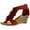 Red, variant on Women's Patrizia Harlequin Wedge Sandal