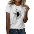 thumbnail image 1 of WEAIXIMIUNG T-Shirt d'Été pour Femmes Saint-Valentin Motif Mignon T-Shirt Ample Col Rond Manches Courtes Hauts Décontractés, 1 of 4