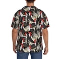 thumbnail image 3 of Yiaed Roosters 2 Print Mens Casual Wrinkle Free Shirts Short Sleeve Button Down Summer Stretch Dress Shirt-XX-Large, 3 of 5