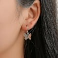 thumbnail image 2 of 2pairs Pendant Shadow Metal Butterfly Temperament Earring, 2 of 2