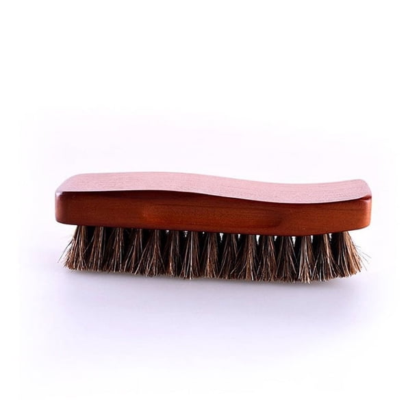 Cepillo de pelo de caballo, para engrasar, pulir, limpiar, quitar el polvo, cepillo de pelo suave para zapatos, juego de herramientas para limpiar zapatos