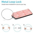 thumbnail image 2 of Square 2Pack PU Leather Pink Memphis Cruise Luggage Tag with Privacy Cover and Stainless Steel Ring - Suitable for Travel Handbags Backpacks Luggage Tags, 2 of 6