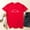 Red, variant on Viikei Women Blouses Dressy Summer Short Sleeve Shirts Womens Workout Tops,Fashion Women's Short Sleeve Casual Printed Loose T-shirt Tops Red S