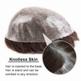 thumbnail image 4 of Men's Capillary Prosthesis Knotless Invisible Base Mens Toupee Human Hair System Units Injection PU Skin Male Hair Prosthesis Replacement Systems, 4 of 7