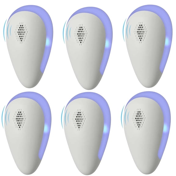 Luxtrada 6pcs Ultrasonic Pest Control Repeller - Pest Repeller Plug In - Repel Rodents, Mosquitos, Roaches, Bed Bugs, Flies, Spiders & Bat