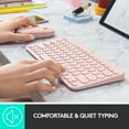 thumbnail image 3 of Logitech K380 Multi-Device Bluetooth Keyboard for Mac, Easy-Switch, MacBook Pro, MacBook Air, iMac, iPad Compatible, Rose, 3 of 9