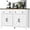 White, variant on HAUXITIO Farmhouse Buffet Cabinet with 4 Doors & 2 Drawers,55 Inch Storage Sideboard with Coffee Bar Station for Dining Room & Kitchen,Gray