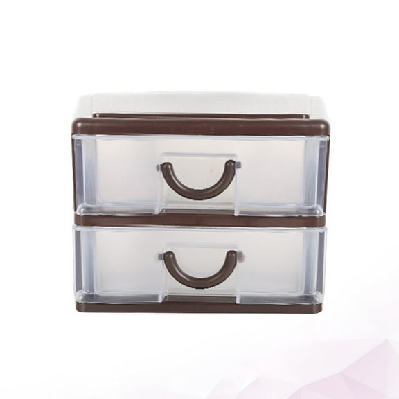 HEMOTON  Storage Drawer Box Sundries Container Brown Office