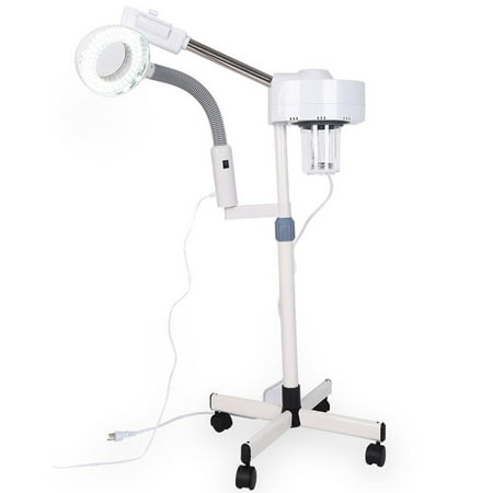 Salon 3 Light - Facial Steamer Lamp,Floor-standing Steam LED Light Lamp,3X Magnifying Professional Salon Spa Facial Steamer Equipment, Beauty Facial Steamer Machine