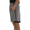 thumbnail image 2 of At The Buzzer Mens Athletic Shorts 77929-BB-M (Grey Black, Large), 2 of 3