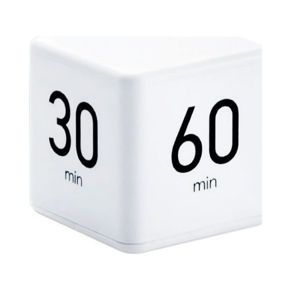 Cubic Timer Time Management Students Learning Timer LED Display Simple Operation 15/20/30/60 minutes Countdown Reminder for Exercise Study Cooking Office