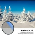 thumbnail image 2 of ERDS-82MM CPL Filter Ultra Slim Japan Optics Multi Coated Circular Polarizer Polarized Lens Filter with Cleaning Cloth (Nano-K Series), 2 of 4