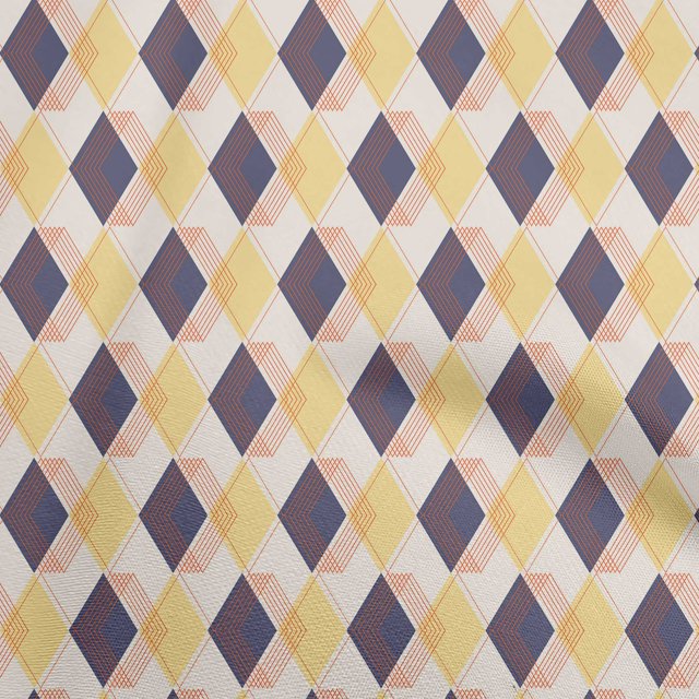 oneOone Rayon Wine Fabric Check Argyle Sewing Craft Projects Fabric Prints By Yard 56 Inch Wide