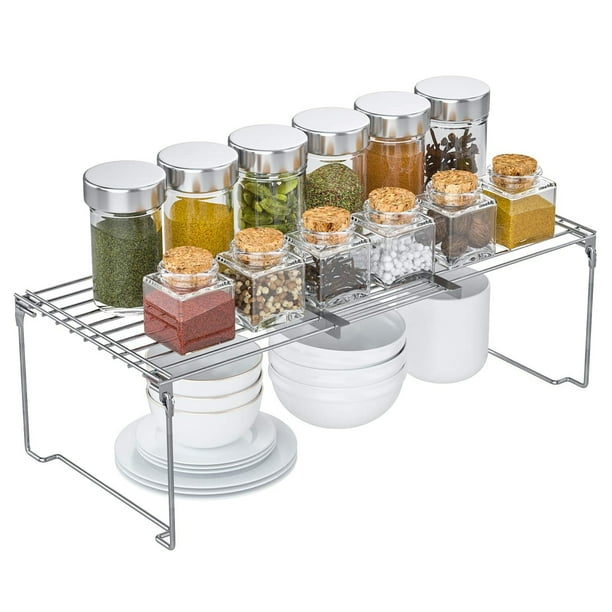 HapiRm Kitchen Cupboard Organiser, Expandable Thickened Pantry Shelf