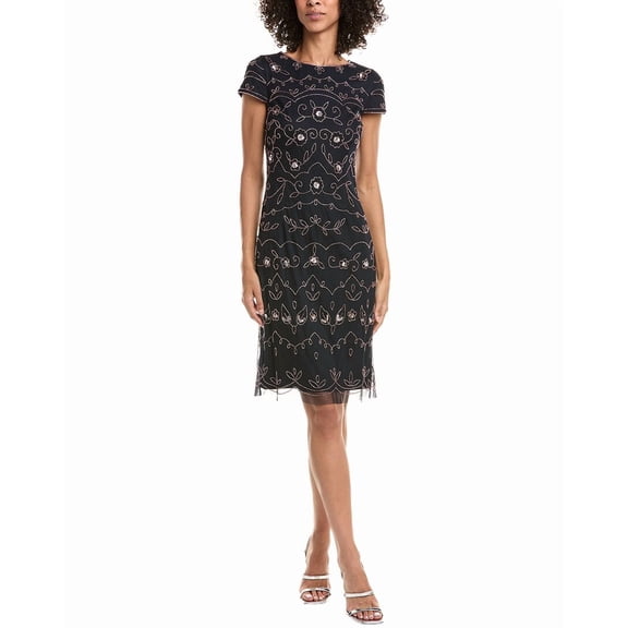 Adrianna Papell womens Sheath Midi Dress, 10, Blue