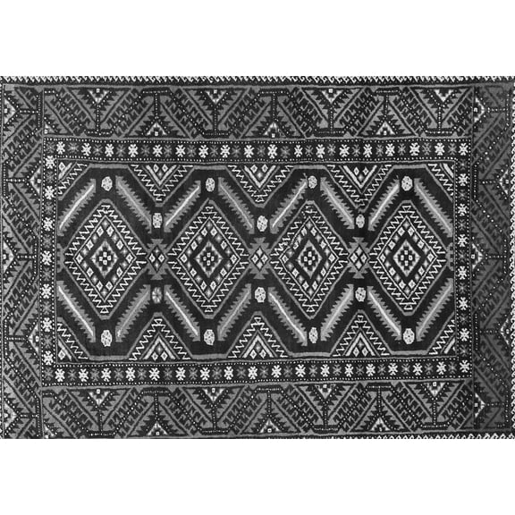 Ahgly Company Indoor Rectangle Persian Gray Traditional Area Rugs, 5' x 7'