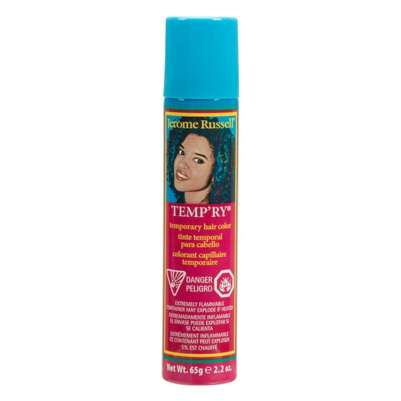 Jerome Russell - Spray temporal para color de cabello, color rubio claro, intenso, de secado rápido, no pegajoso, tamaño de viaje, para un color vivo instantáneo, 2.2 oz