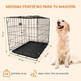 thumbnail image 3 of jaula acero para mascota 70x50x60cm color negro Poli Pets P-JAPM03BK, 3 of 8