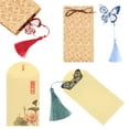 thumbnail image 4 of 1PC Retro Brass Bookmark Tassel Pendant Butterfly Rose Book Clip Pagination Mark Stationery Student Gift Cartoon Metal Bookmark Style 2, 4 of 6
